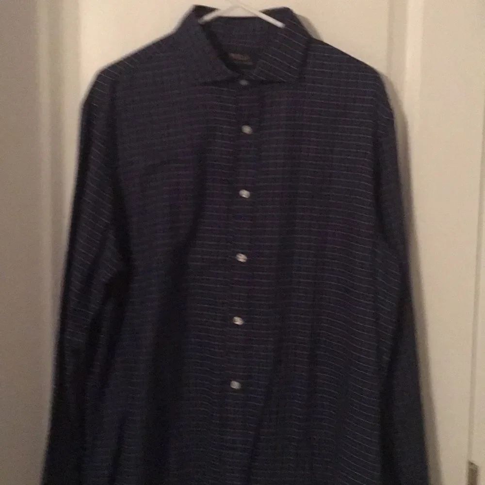 Blue Check Spread collar Polo Ralph Lauren shirt L